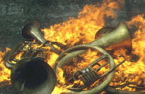 Трубы горят